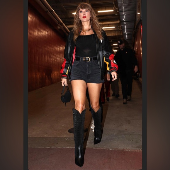 NEW Christian Louboutin Santia Botta Strass Black Heeled Boots Size 36 - Picture 8 of 8